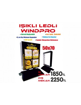 IŞIKLI REKLAM PANOSU - 50X70 cm - Baskı DAhil