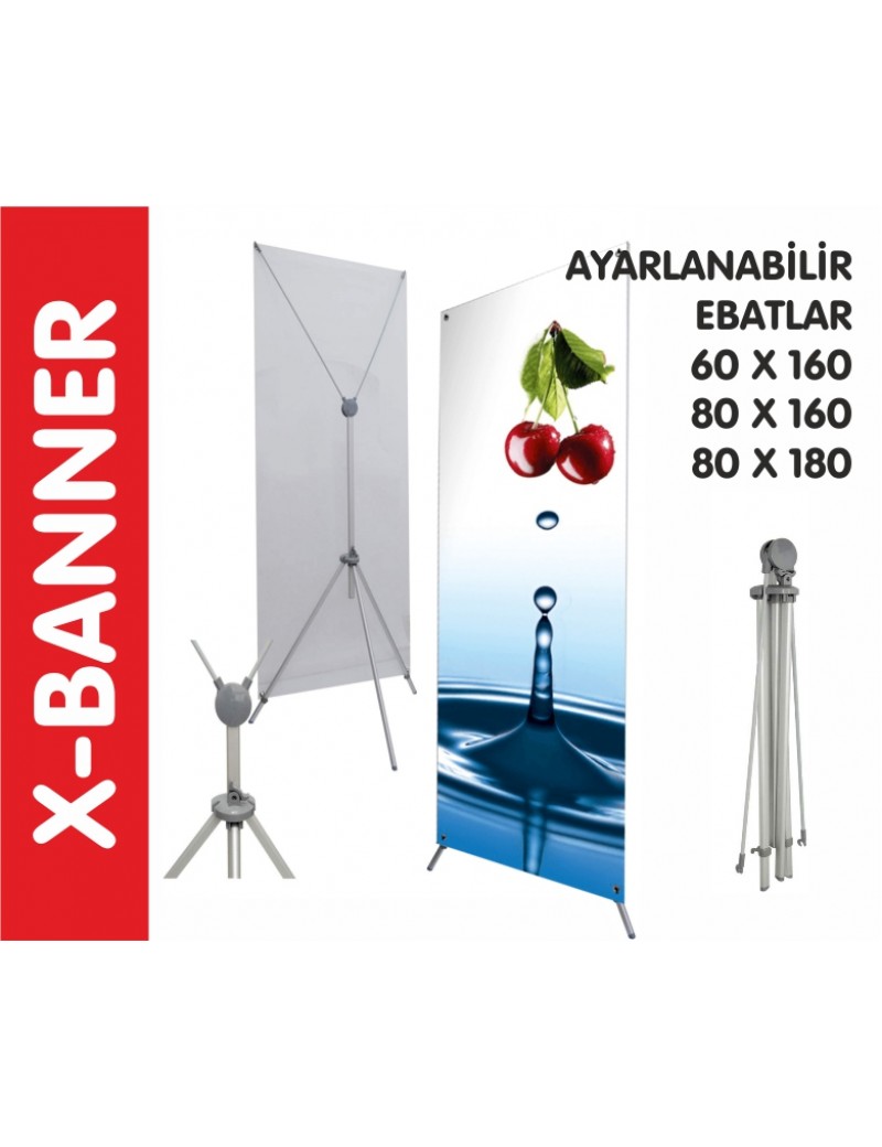 X-BANNER 60 X 160 cm - Baskı Dahil