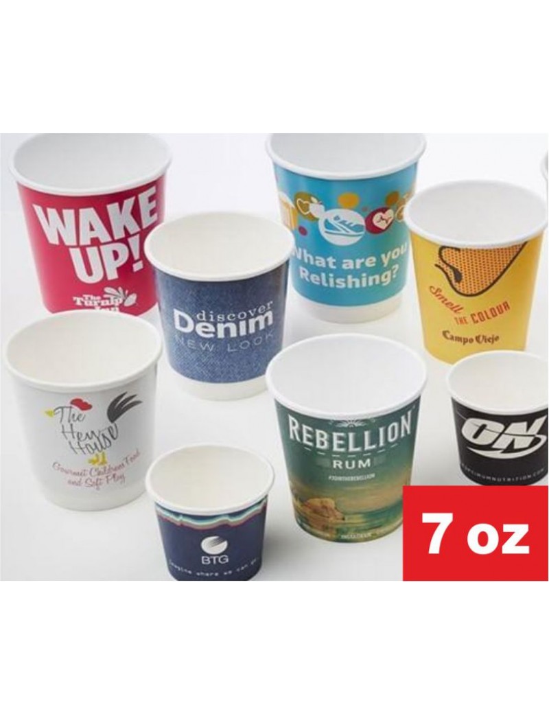 BASKILI KARTON BARDAK 7 oz - 3000 Adet