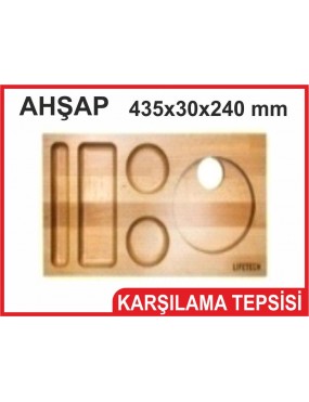 AHŞAP KARŞILAMA TEPSİSİ